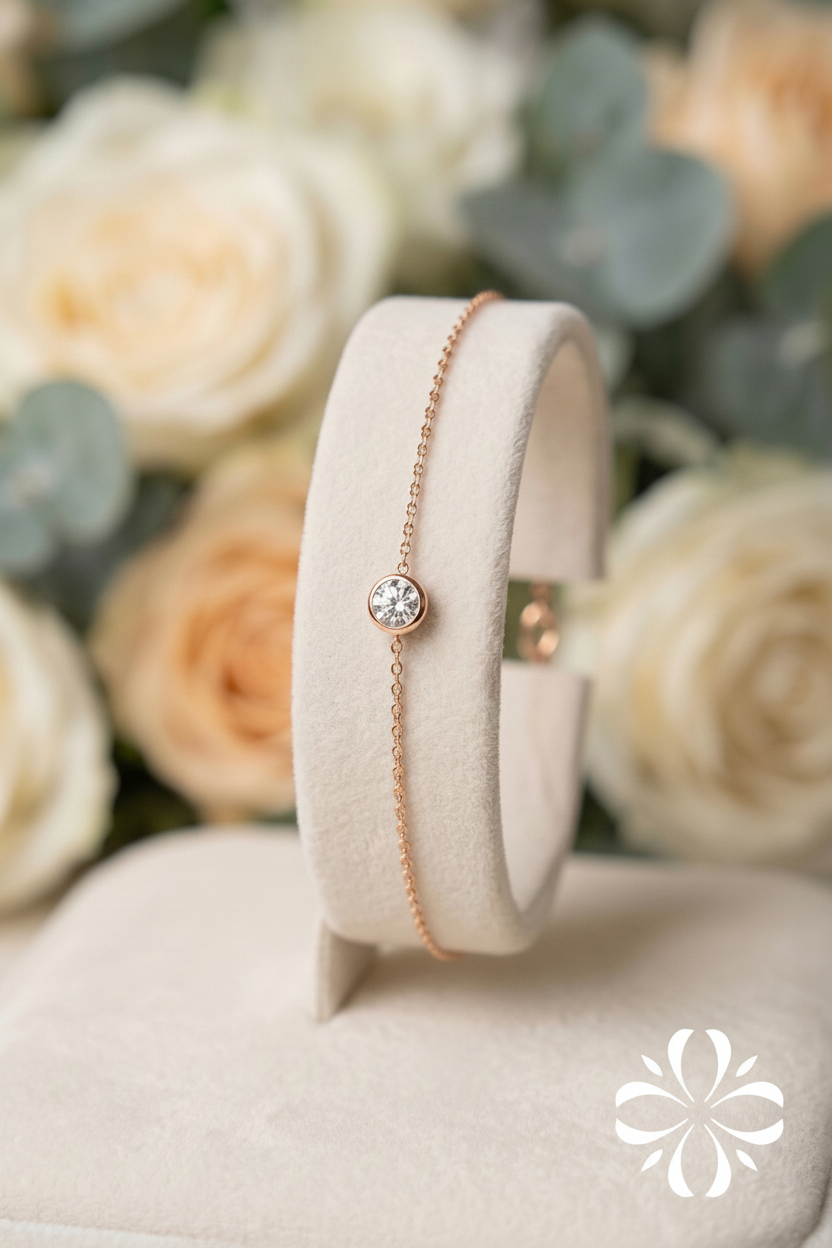 18k rose gold diamond bracelet