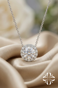 Marielle Round Halo Necklace